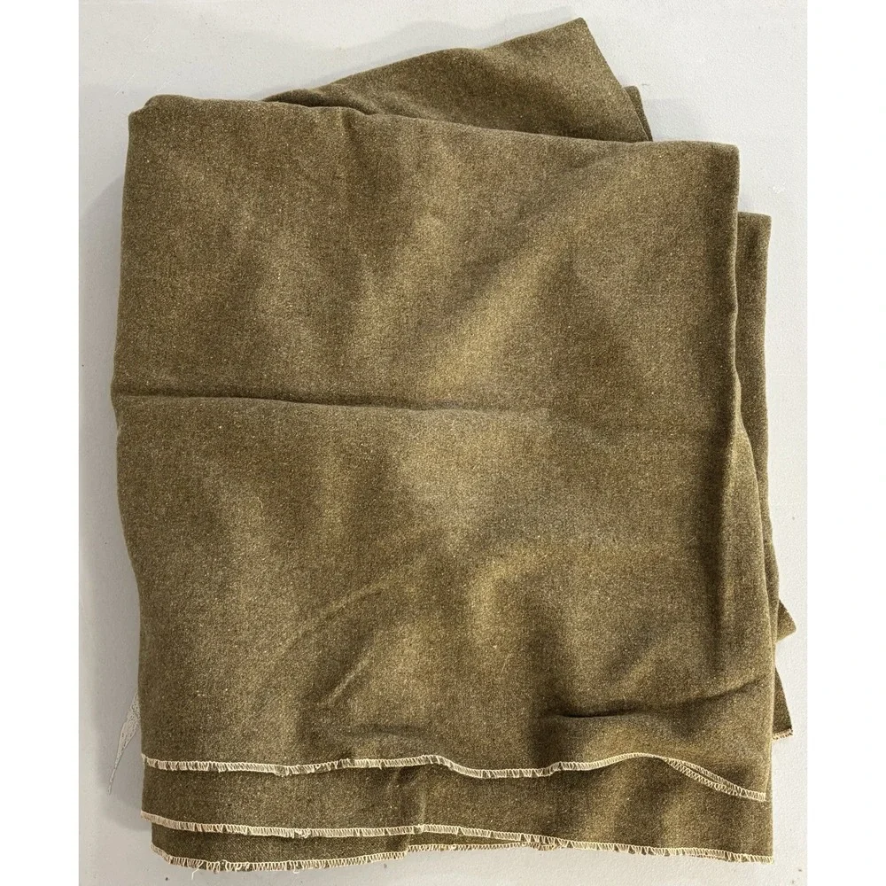 US Army Wool Blanket Military Vintage 60x66 Olive Drab Heavy Duty Field Gear